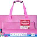 GUSTARIA American Mahjong Game Set, 166 White Tiles, 4 All-in-One Color Rack/Pushers, Complete Mahjong Tiles Set with Pink Carrying Bag (Mahjong)
