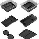 SUMK 2025 Upgrade Center Console Organizer Tray for Tesla Model Y Juniper Accessories 2026 [Tailor-Made, Non-Slip & Wear-Resistant and Easy to Clean] Durable PC+Silicone Center Organizer Set