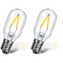Meonum 2 Clear Makeup Mirror Replacement LED Bulbs, E12 Candelabra Base T20 Light Bulbs, 0.7W 120V Replacement Bulbs Compatible with BE66 /BE67 Series and BE18LC /BE18XN /BE18LCX /BE104X Series