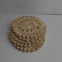 Natural Woven Round Placemats Handmade Round Placemats for Dining Table 15 Inches Non-Slip Heat Resistant for Dining Table (B)