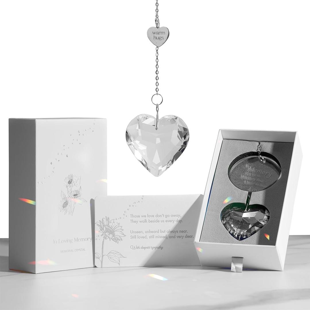 Sympathy Gifts for Loss of a Loved one Unique Crystal Sun Catcher for Bereavement Gift for Someone who Lost mom dad Son miscarriage Daughter Son in Remembrance of Father Mother and Grandma Condolence