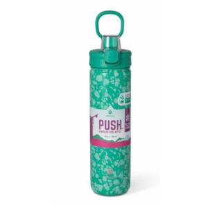 Manna™ Push™ Stainless Steel Bottle - Green 26oz