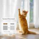NICETOWN Non-See-Through White Privacy Sheer Cafe Curtains 36 inches Long 2 Panels, 52" Wide Grommet Window Curtains Drapes for Living Room Bedroom- Light Filtering Home Decoration