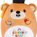 Preschool Graduation Stuffed Animal, 8-Inch Brown Bear Kindergarten Plush Toys for Boys Girls, Cute 2026 Graduation Plushies Gifts for Kids Primary School Students Congrats Grad Party Decor