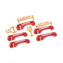 Savadicar 5-Piece Red Door Handle Cover Trim Kit for Jeep Wrangler JL JLU 4xe & Gladiator JT 2018-Present – Exterior Handle Cap Accent Accessories