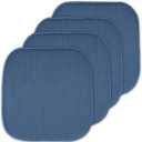 4 Pack Memory Foam Honeycomb Nonslip Back 16" x16" Chair/Seat Cushion Pad, Blue