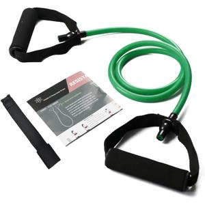 Resistance Bands with Handles, Single Resistance Bands, Exercise Bands with Handles, for Resistance Training, Physical Therapy, Home Workouts, Fitness, Pilates (green-30lbs)
