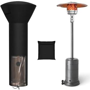SIRUITON Patio Heater Covers,420D Outdoor Heater Cover With Transparen Film,Zipper and Storage Bag & Dustproof,Waterproof,Wind-Resistant,UV-Resistant,（87" Height x 33.4" Dome x 19.3"Base）