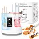 LARDERGO Makeup Brush Cleaner Machine, Ultimate Efficient Electric Automatic Cleaner and Dryer for All Types of Makeup Brushes