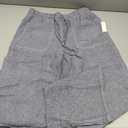 Amazon Essentials Women's Pull On Linen Blend Drawstring Relaxed Fit Wide Leg Pant (Gray, XS)