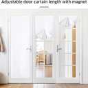 NICETOWN Pure White Door Curtain for Window, Thermal Insulated Adjustable Magnetic Blinds for Window Covering, Roman Roll Up Shade for Patio Glass Door, 1 Panel, 36 x 72 inches Long