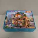 City Pet Shop Building Set with Lights, Cozy Pet Store Construction Toy with Cats Dogs, Cute Animal Store Miniature House Model Building Block Kit for Adults Kids Boys Girls Ages 8-12+