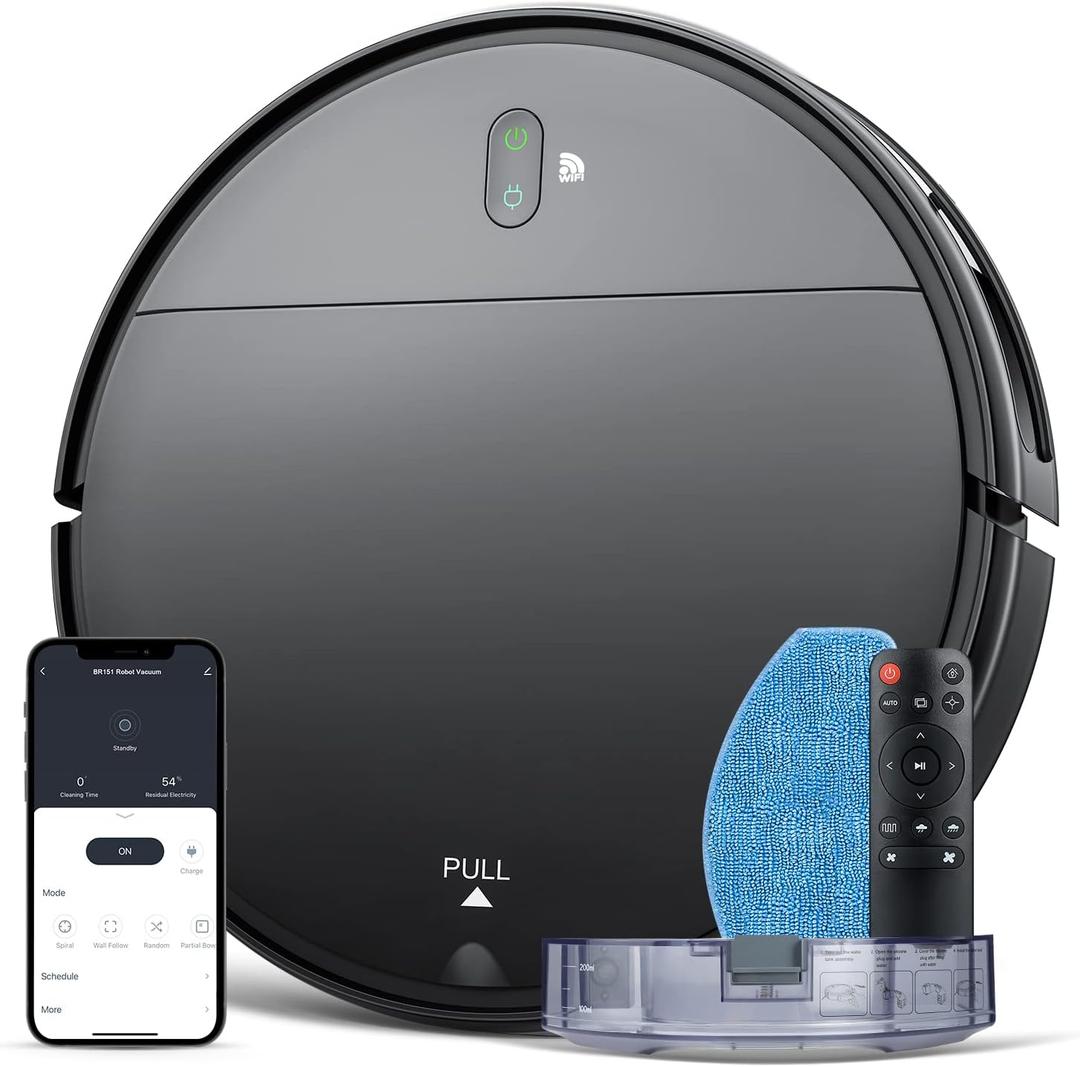 MAMNV BR151 Robot Vacuum Household Robotic Vacuums Black