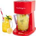Nostalgia Retro 40-Ounce Frozen Beverage Station - Slushie Machine and Ice Shaver with Automatic Mixing for Soda, Cocktails and Margaritas - Easy & Safe Use - Red