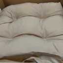IPYNBAP Outdoor Chair Cushions Set of 2, Patio Chair Cushions with Ties, 19x19+5 Tufted Outdoor Seat Cushions, Waterproof Patio Furniture Cushions, Outdoor Dining Chair Pads, Beige