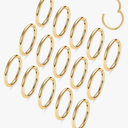 MOQIKAKA16G 18G 20G Surgical Steel Nose Septum Rings Hoops - Stainless Steel Hinged Clicker Segment Nose Rings Hoop Helix Cartilage Daith Tragus Sleeper Earrings, Ear Plugs Tunnels Gauges, 15PCS