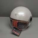 KYPARA DOT Approved Vintage Open Face Motorcycle Helmet with Visor, Retro Half Helmet for Men & Women (White Rounds, M)