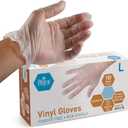 MedPride General Purpose Powder-Free Vinyl Gloves, Large, Box/100 (Clear)