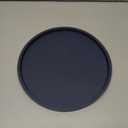 Silicone Bathroom Tray Round Vanity Tray Decorative Soap Holder Kitchen Countertop Organizer Coffee Table Decor for Candle, Perfume, Plant, 11 Inch, Dark Blue