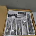 49-Piece Stainless Steel Silverware Set with Cutlery Organizer, Service for 8 with Steak Knives and Kitchen Utensils