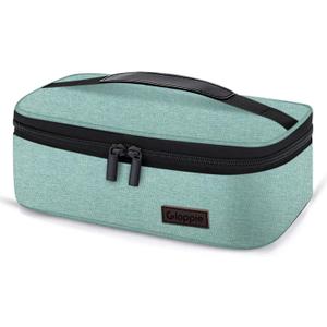 Gloppie Little Lunch Bag Small Insulated Lunch Box for Women Kids Lunchbox Mini Lunchbag Portable Cooler Bags Petty Lunch Pail Reusable Snack Container, Green