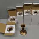 Suclain 6 Pcs Vintage Candlestick Holders Taper Resin Candle Holder Retro Antique Candle Holder Floral Decorative Candlesticks for Wedding Anniversary Table Centerpieces Fireplace Home Decor (Bronze)