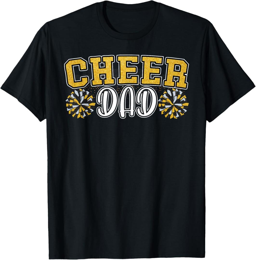 Proud Cheer Daddy My Favorite Cheerleader Calls Me Dad Men T-Shirt XL