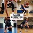 McDavid Hex Knee Compression Sleeves, Pull-On Padded Protection, Moisture Wicking (1 Pair), Black, ADULT- Medium