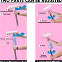 6pcs House Paint Roller Kit, 9 inch Extendable Roller Frame with 5 Microfiber Roller Covers 1/2" Nap, Adjustable Painting Roller (18" - 36") for Walls, Ceilings, Floor, Home Painting Supplies