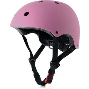 Kids Bike Helmet, Adjustable and Multi-Sport, from Toddler to Youth, 3 Sizes (Small: 48-54 cm / 18.9"-21.3", Pink)