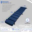 MFPMTUXO 2 Pcs Outdoor Picnic Bench Cushion,Waterproof Picnic Table Seat Cushions with Buckles,Olefin Benches Pads for Garden,Camping,Patio (Navy Blue, 72 * 10in)