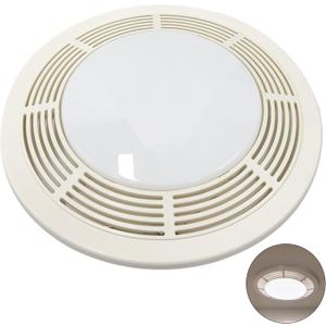 S97017702 Fan Light Grill Cover Assembly with Light Lens & Grille Springs Replacement for Broan Nutone 15" Round Ventilation Fan/Light Fits 8663RP 8664RP 750 751 N750 8663FL 8663RF 8673RP VL3668RP