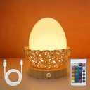 Egg Night Light for Kids,Rechargeable Bedside Lamp Remote & Touch Control Portable Nursery Night Light with 16 Colors Changing Mode for Baby Kids Nursery Bedroom Camping, Easter Christmas Themed Gifts