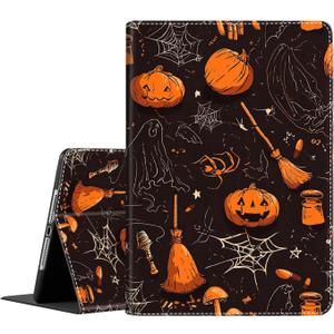 Case for iPad Air 11 Inch M2 2024, iPad Air 6th Gen/iPad Air 5th Gen 2022/Air 4th 2020 10.9 Inch, Multi-Angle Smart Stand Cover Auto Sleep/Wake Halloween Pumpkin
