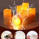 Enido 12 Pc Flameless LED Candles with Remote & Timer, Outdoor Waterproof, Flickering Electric Warm Lights for Cozy Home & Holiday Romantic Decor, Battery Operated (D 2.2 x H 4/5/6