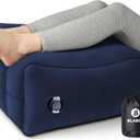 Wedge Pillow for Sleeping - Inflatable Leg Elevation Pillow for Swelling,Circulation,Leg & Back Pain Relief,Leg Support Pillow,Leg Wedge Pillows for After Aurgery,Hip,Foot,Ankle Recovery (Blue) (Medium)