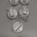 Atgestore WB03X24795 KIP 5G92 Stove Knobs Replacement for GE Stove Parts 222D5793 Burner Cooktop Knobs GE Range Oven Parts General Electric Cooktop Surface Burner Control Knobs White Plastic, 5 Pcs