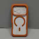 Diaclara Magnetic Designed for iPhone 17 Pro Case 6.3'' [Full Camera Protection] Full Body Bumper,[Compatible with MagSafe] Military Drop Proof Phone Case w/Built-in Screen Protector,Orange