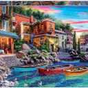 Educa - Sunset in Como - 3000 Piece Jigsaw Puzzle - Puzzle Glue Included - Completed Image Measures 47.25" x 33.5" - Ages 14+ (19052)