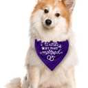 My Humans are Getting Married Dog Bandana - Purple Wedding Scarf Accessory for Small, Medium, Large Dogs - Engagement Gift for Dog Lovers (E45)