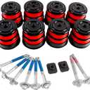 Silicone Body Mount Bushings Bolt Kit Compatible with Ford F250 F350 2008-2016 Crew Cab 2WD 4WD Durable Cab Bushings Reduce Noise,Improve Ride Comfort(Red)
