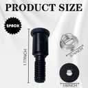 2 x 38427 Tailgate Striker Bolt Compatible with Chevy Avalanche Silverado 1500 2500 3500, Tailgate Door Lock Latch Striker Bolt with Nuts, Replace Parts 11570162 30283 49538 - Set of 2