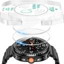 Tensea 2Pack Compatible with Samsung Galaxy Watch 8 Classic Screen Protector 46mm Accessories, Tempered Glass Protective Film, Auto-alignment Installation Kit, Face Cover, Anti-Scratch, No Bubbles