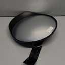 12-Inch Convex Security Corner Mirror (Clear View) - Adjustable Fixing Bracket, Wide Angle, Indoor and Outdoor Use - Ideal for Warehouse, Office, Parking Garage, and Traffic Safety (Black)