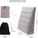 VOPHIA Inflatable Wedge Pillow Lightweight & Portable Travel Wedge Pillow for Sleeping, Reading,Post Surgery&Leg Elevation Triangle Pillow with Washable Cover Sleep(Grey)