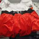 4 Pcs Women's Riding Hood Costume Halloween Party Dress with Red Hooded Cloak White High Socks Picnic Basket XL