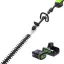 Greenworks 82V 24" Brushless Cordless Short Pole Hedge Trimmer, 2.5Ah Battery and Dual Port Rapid Charger (Great for Landscapers and Professionals)
