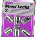 McGard 24537 Cone Seat Wheel Locks Chrome (M12 x 1.5 Thread Size) - Set of 5, 5 Locks / 1 Key