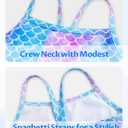 Tziharora Girls Swimsuits Size 4t 5t Two Piece Bathing Suit Tankini Sets Blue Pink Scale Print Swimwear