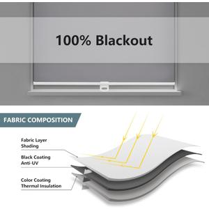 26-Grey Roller Shades Blackout Blinds for Windows